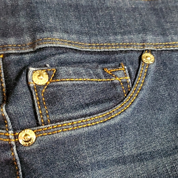 Nygard Luxe Denim Leggings w/ Rhinestone Fade Cuffed Bottoms - Size Small 6-8 - Picture 8 of 14